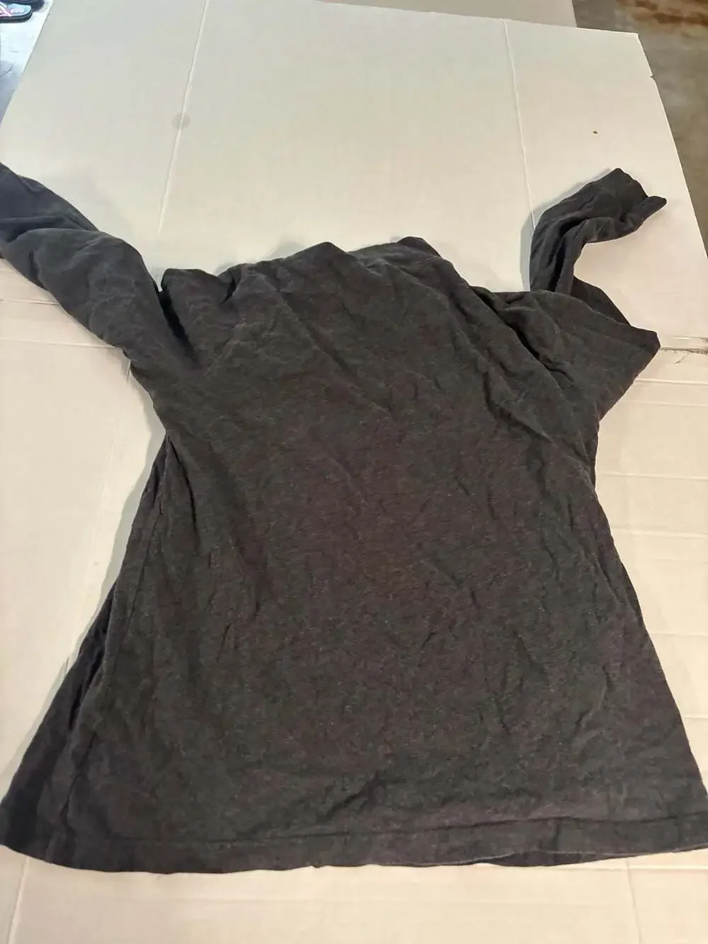 Lands' End Super-T Long Sleeve Turtleneck Top Mens Large Gray